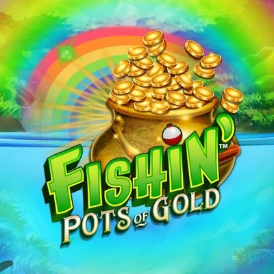 Fishin Pots Of Gold slot logo by Gameburger Studios at Slotmafia Casino
