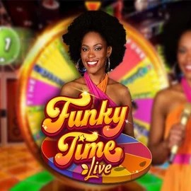 Funky Time slot logo by Evolution at Slotmafia Casino