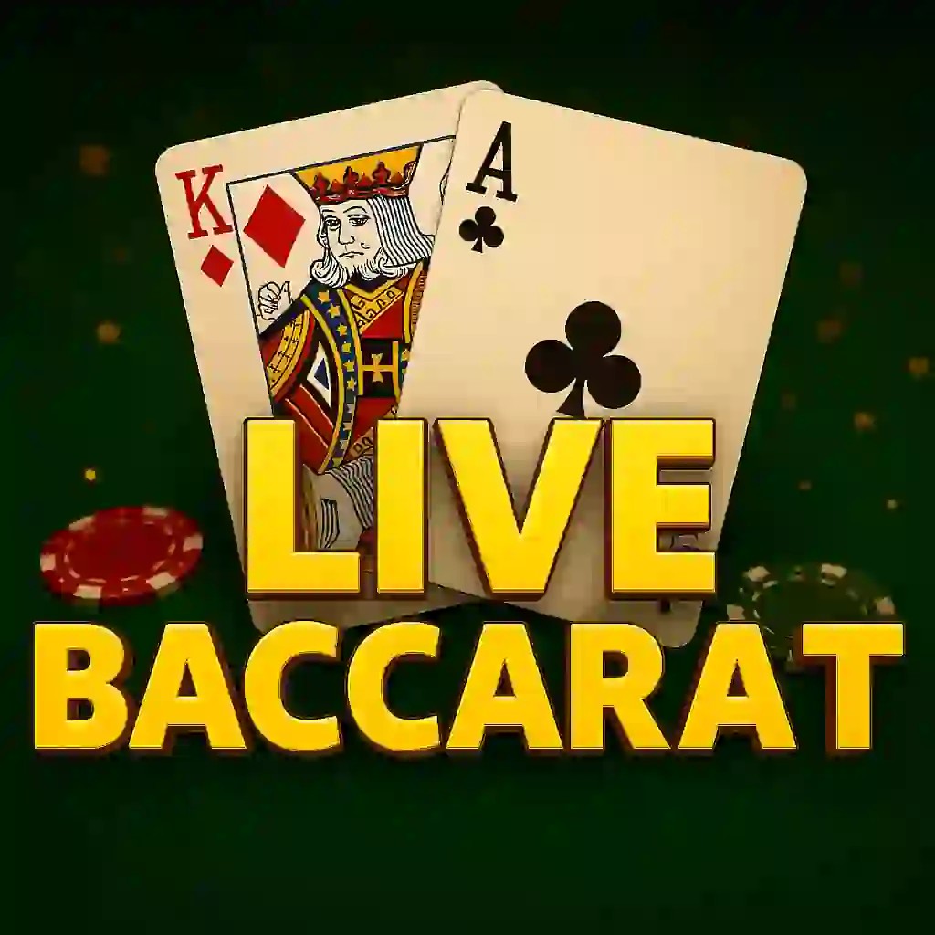Live Baccarat by Evolution, showcased at slotmafia-ca.com – game logo